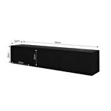 T0020 Alston 3 Kapaklı Duvara Monte Tv Ünitesi – LED Işıklı, Modern Tasarım, 160 cm