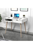 Offer Çalışma Masası, Bilgisayar Masası, Çekmeceli Kilim, Ahşap Ayak, Ev-Ofis