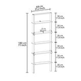 Hero 5 Raflı Modern Kitaplık - 180 cm