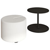 Vexana Puflu Yan Sehpa – Saklanabilir Puflu Servis Sehpası