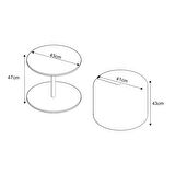 Vexana Puflu Yan Sehpa – Saklanabilir Puflu Servis Sehpası