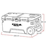 IGLOO CoreMAX 120 Tekerlekli Buzluk 120 Litre