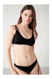 Solena Halka Detaylı Düz Renk Bikini