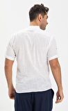 Kısa Kol Şile Bezi Bodrum Erkek T-Shirt Beyaz