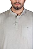 Uzun Kol Şile Bezi Hakim Yaka Erkek Tshirt Taş