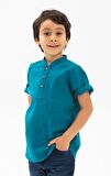 Kısa Kol Şile Bezi Bodrum Erkek Çocuk Tshirt Petro