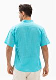 Kısa Kol Şile Bezi Bodrum Erkek T-Shirt Açık Turku