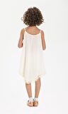 Çağla Şile Bezi Kız Çocuk Elbise Krem Krm