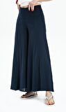 Şile Bezi Bol Paça Pantolon Lacivert Lcvt