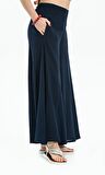 Şile Bezi Bol Paça Pantolon Lacivert Lcvt