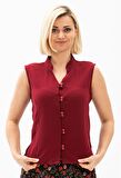 Kolsuz Şile Bezi Arzu Bluz Bordo Brd