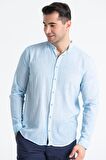 Uzun Kol Poplin Ege Erkek Gömlek Buz Mavi Bmv