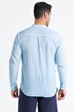 Uzun Kol Poplin Ege Erkek Gömlek Buz Mavi Bmv