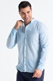 Uzun Kol Poplin Ege Erkek Gömlek Buz Mavi Bmv