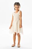 Askılı Vual Emel Yazlık Çocuk Elbise Krem Krm