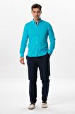 Ada Şile Bezi Uzun Kol Yazlık Erkek Gömlek Turkuaz 3054