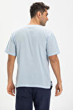 Kısa Kol Şile Bezi Bisiklet Yaka Erkek Yazlık Tshirt Buz Mavi 3027