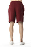 Beli Lastikli Multi Diz Üstü Müslin Erkek Yazlık Şort Bordo Brd