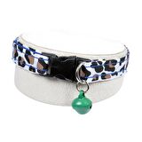 X-Perk Leopar Desenli Zilli Kedi Köpek Tasması 2'li Set