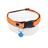 Zilli Kedi Köpek Tasması Neon Turuncu
