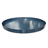 Metal Saksı Altlığı Iç Dış Saksı Altlığı Dekoratif Saksı Altı Çap 58 cm Derinlik 3,5 cm Antrasit Rengi