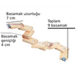 Tavşan Gine Domuzu Fare Hamster Ginepig Kuş Tüneği Merdiveni Tünek Oyun Parkuru Boy 53 cm