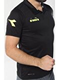 Diadora Nacce Siyah Polo Yakalı T-Shirt  -  1TSR06-Siyah