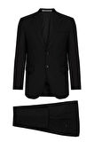 Erkek Siyah Regularfit / Rahat Kalıp  Takım Elbise