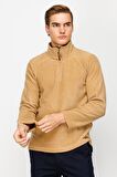 ERKEK CAMEL STANDART YARIM FERMUAR POLAR