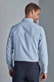Erkek Mavi Dynamic Fit Düğmeli Yaka Gömlek