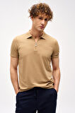 ERKEK BEJ STANDART POLO YAKA FERMUARLI TİŞÖRT
