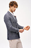 ERKEK LACİVERT SLIM FIT / DAR KALIP GENİŞ KIRLANGIÇ CEKET
