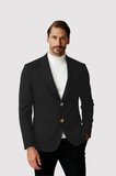 Antrasit Mono Yaka Slim Fit Dar Kalıp Erkek Ceket
