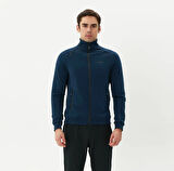 Exuma Erkek Lacivert Tam Fermuarlı Sweatshirt 2419002