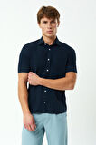 Exuma Erkek Lacivert Pike Gömlek