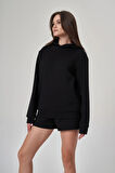 Exuma Kadın Siyah Sweatshirt 1529112-SİYAH