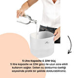 Bebebao Pufi 5lt Ultrasonik 7 Renkli Buhar Makinesi Hava Oda Ortam Nemlendirici Dokunmatik Panel Aromatik Yağ Hazneli