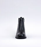 Hakiki Deri Kauçuk Taban Kalın Topuklu Bot