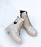 Kadın Hakiki Deri Kışlık Bağcıklı Bilek Üstü Bot