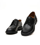 Bağcıklı Kadın Loafer Ayakkabı Hakiki Deri Kauçuk