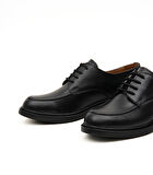 Bağcıklı Kadın Loafer Ayakkabı Hakiki Deri Kauçuk