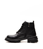 Hakiki Deri Kauçuk Kaymaz Taban Kadın Postal Bot