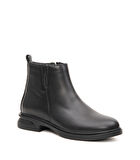 Hakiki Deri Fermuarlı Kauçuk Kaymaz Taban Kadın Bot