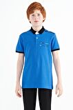 Saks Baskı Detaylı Standart Kalıp Polo Yaka Erkek Çocuk T-Shirt - 11140 | 4-5 Yaş