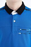 Saks Baskı Detaylı Standart Kalıp Polo Yaka Erkek Çocuk T-Shirt - 11140 | 4-5 Yaş