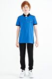 Saks Baskı Detaylı Standart Kalıp Polo Yaka Erkek Çocuk T-Shirt - 11140 | 4-5 Yaş