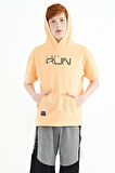 Kavun Içi Kanguru Cepli Kapüşonlu Oversize Erkek Çocuk T-Shirt - 11160