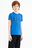 Saks Yazı Baskılı O Yaka Standart Kalıp Erkek Çocuk T-Shirt - 11149 | 12-13 Yaş