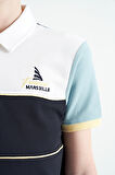 Lacivert Renk Bloklu Nakış Yazı Detaylı Standart Kalıp Polo Yaka Erkek Çocuk T-Shirt - 11109 | 4-5 Yaş