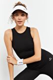 Siyah Yüksek Bel Kapri-Crop Atlet Slim Fit Kadın Tayt Takım - 95284 | XL